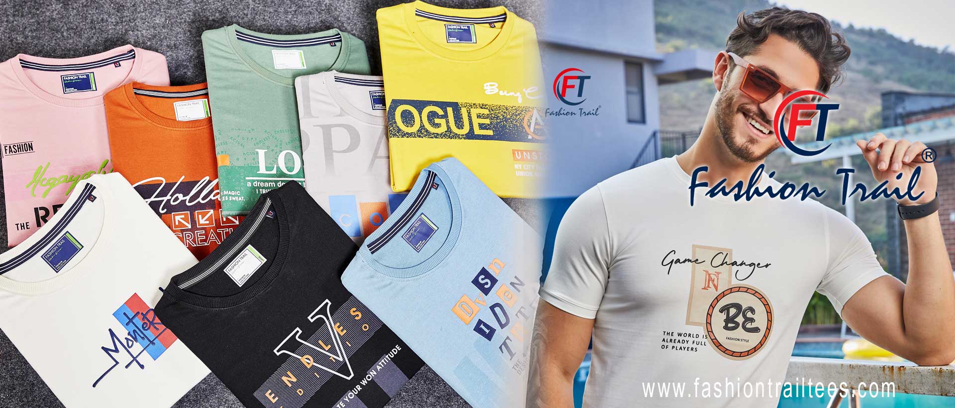 Tshirts manufacturers India Cotton Polo Tees Printed Stripped T-shirts for Men exporter Ludhiana Punjab